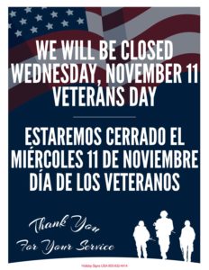 Holiday Signs Set 5 Vertical English Spanish Holiday Signs USA